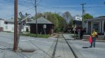 The old station in Hungerford, PA.  Flagging South Main Street.  We are eastbound in this view